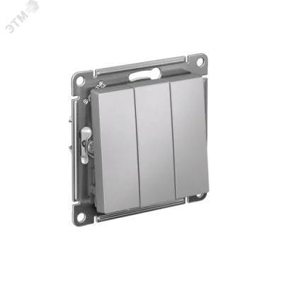 ATLASDESIGN 3-клавишный ВЫКЛЮЧАТЕЛЬ, сх.1+1+1, 10АХ, механизм, АЛЮМИНИЙ Systeme Electric ATN000331 фото 1