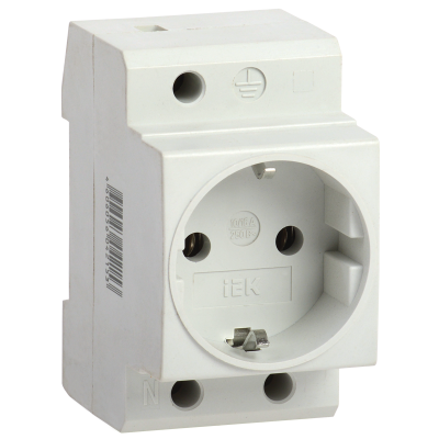 Розетка РАр10-3-ОПс заземлением на DIN-рейку IEK MRD10-16 фото 2