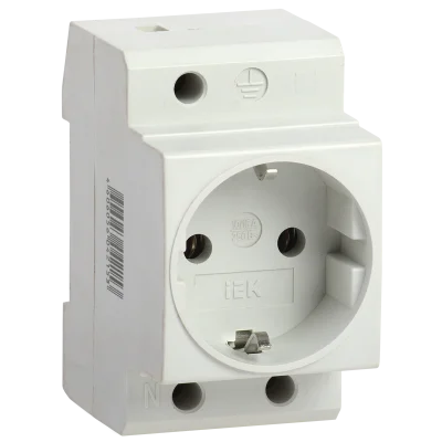 Розетка РАр10-3-ОПс заземлением на DIN-рейку IEK MRD10-16 фото 2