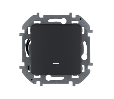 Переключатель одноклавишный с подсветкой/индикацией - INSPIRIA - 10 AX - 250 В~ - антрацит 6 Legrand фото 1