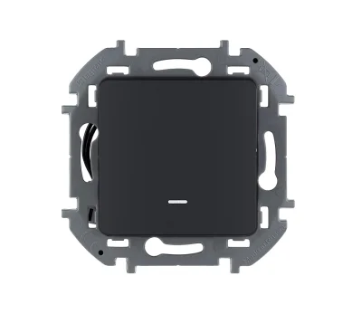 Переключатель одноклавишный с подсветкой/индикацией - INSPIRIA - 10 AX - 250 В~ - антрацит 6 Legrand фото 1