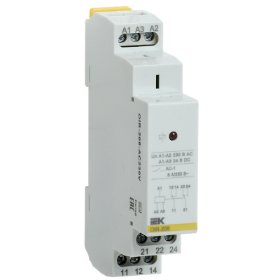 Реле промежут. OIR 2 конт. 8А 230В AC IEK OIR-208-AC230V фото 1