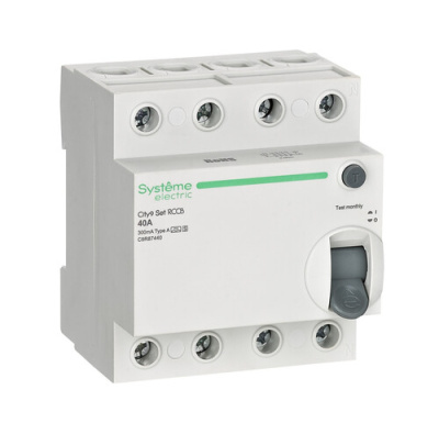 City9 Set ВДТ 40А 4P 300мА A-S 400В Systeme Electric C9R87440 фото 1