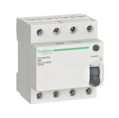 City9 Set ВДТ 40А 4P 300мА A-S 400В Systeme Electric C9R87440 фото 1