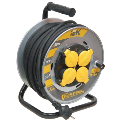 Катушка УК30 2P+PE/30м КГ 3х2,5мм2 IP44 "Professional" IEK WKP17-16-04-30-44 фото 1