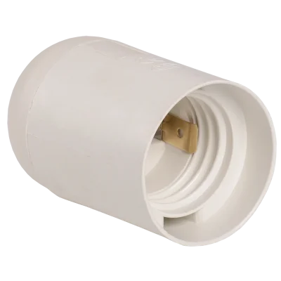 Ппл27-04-К02 Патрон подвесной пластик, Е27, белый (50 шт), стикер на изделии, IEK EPP10-04-01-K01 фото 1