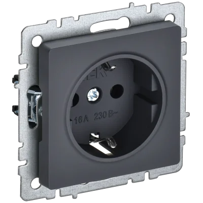 BRITE Роз. с з/к без з/ш 16А РС11-1-0-БрГ граф. IEK BR-R11-16-K53 фото 1