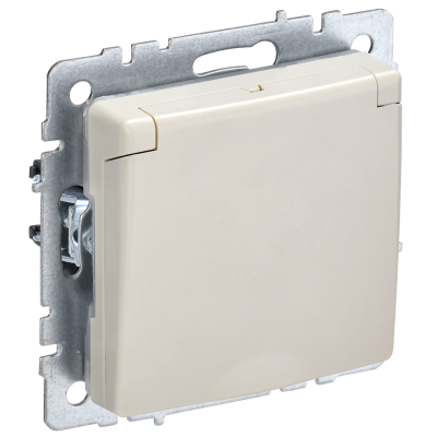 BRITE Роз. с з/к/ш с кр. 16А IP44 РСбш10-3-44-БрКр беж. IEK BR-R16-16-44-K10 фото 1