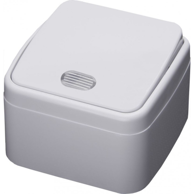 Выключатель одноклавишный с индикатором, 250В, 10А, серия Basic, PSW10-31-20, белый STEKKER 39029 фото 1