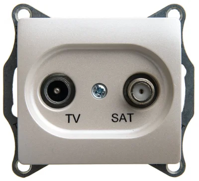 Розетка GLOSSA TV-SAT оконечная 1DB механизм Systeme Electric GSL000697 фото 1