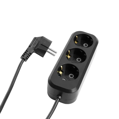 Удлинитель 3-местный б/з Stekker, HM01-30-03, 3м, 3x0,75, серия Home (У10-430), черный STEKKER 50419 фото 1