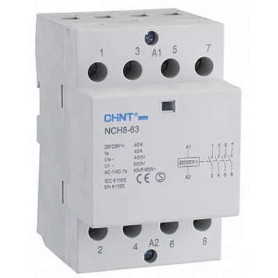 Контактор модульный NCH8-20/22 20А 2НЗ+2НО AC220/230В, 50Гц (R) CHINT 256087 фото 1