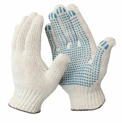 Перчатки 10 класс (4) с ПВХ стандарт ,серые ЛидерТекс LT-PER-10-(4)-PVH-GR фото 1