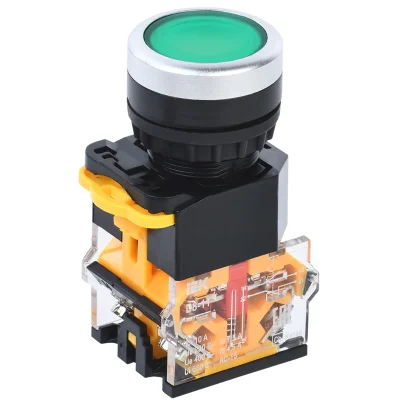 Кнопка D8-11 d=22мм 1з+1р зеленая IEK BBT30-11-3-22-K06 фото 1