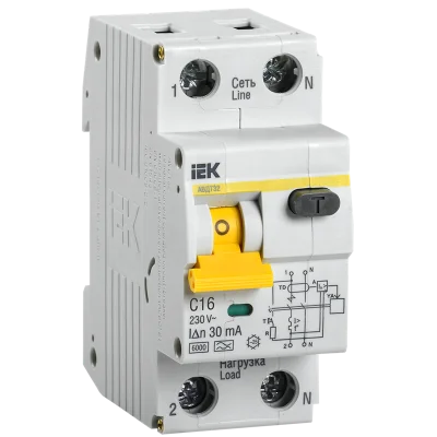 АВДТ 32 C16 - Автоматический Выключатель Дифф. тока IEK MAD22-5-016-C-30 фото 1