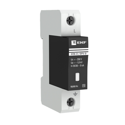 Ограничитель импульсных напряжений ОПВ-D/1P In 5кА 275В с сигн. PROxima EKF opv-d1 фото 1