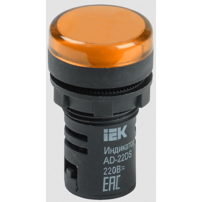 Лампа AD22DS(LED)матрица d22мм желтый 230В IEK BLS10-ADDS-230-K05 фото 1