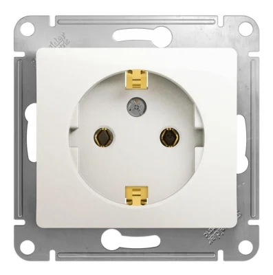 Glossa Перламутр Розетка с/з, 16А Systeme Electric GSL000643 фото 1