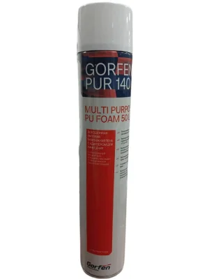 Пена монтажная бытовая огнестойкая PUR 256, 900 гр. GORFEN EDS004288 фото 1