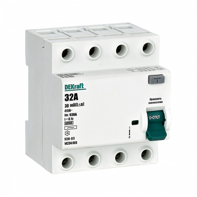 ВДТ 4P 32А 30мА тип AC 6кА УЗО-03 нов. DEKraft 14234DEK фото 1