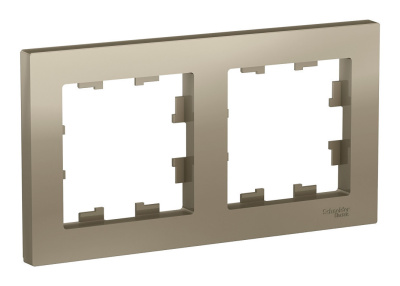 ATLASDESIGN 2-постовая РАМКА, универсальная, ШАМПАНЬ Systeme Electric ATN000502 фото 1