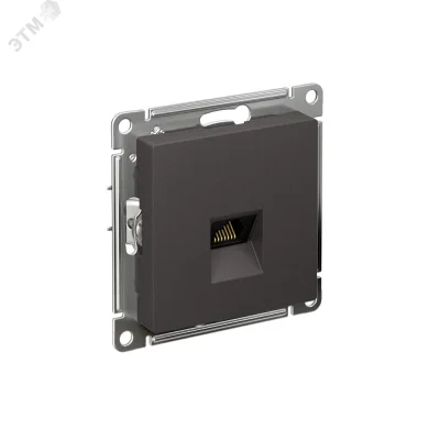 ATLASDESIGN РОЗЕТКА компьютерная RJ45, кат. 5Е, механизм, БАЗАЛЬТ Systeme Electric ATN001483 фото 1