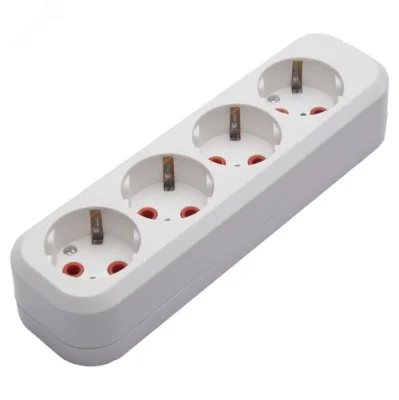 Розетка переносная разборная 4-местная с/з PST16-410-20, белый STEKKER 39012 фото 1