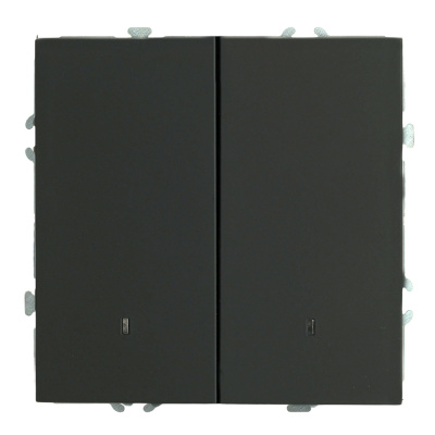 Выключатель СП 2-м с подсв. механизм (черный уголь) soft touch Эмили RSW10-5102-05 STEKKER 49838 фото 1