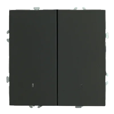Выключатель СП 2-м с подсв. механизм (черный уголь) soft touch Эмили RSW10-5102-05 STEKKER 49838 фото 1
