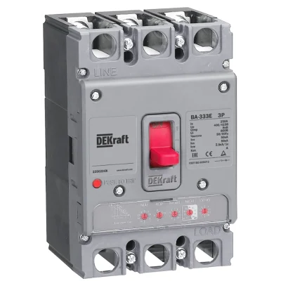 Силовой авт. выкл. с электрон. расц. 3P 250А 50кА ВА-333E DEKraft 22502DEK фото 1