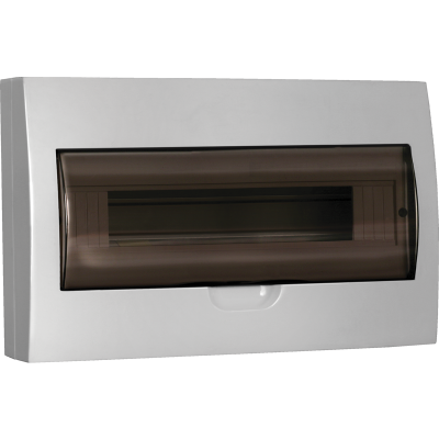 Корпус пластиковый ЩРН-П-18 черн. прозр. дверь IP41 GENERICA MKP12-N-18-41-G фото 1