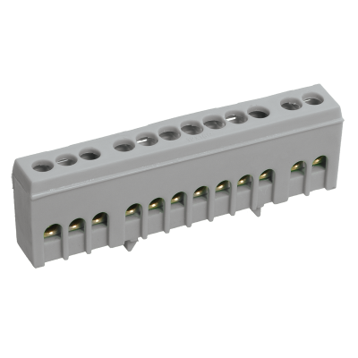 Шина L "фаза" в корп изол на DIN-рейку ШНИ-6х9-14-К-Ср IEK YNN10-69-14KD-K02 фото 1