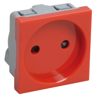 РКС-20-22-П-К Розетка без з/к 2к (2 мод) ПРАЙМЕР красная IEK CKK-40D-RSK2-K04-K фото 1