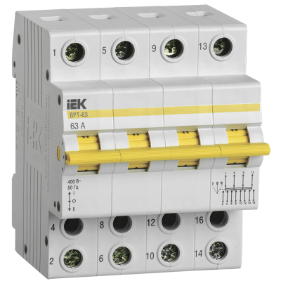 Выключатель-разъединитель трехпозиционный ВРТ-63 4P 63А IEK MPR10-4-063 фото 1