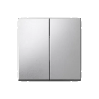 ARTGALLERY 2-клавишный ВЫКЛЮЧАТЕЛЬ КНОПОЧНЫЙ, сх.2, 10А, механизм, АЛЮМИНИЙ GAL0003 Systeme Electric фото 1