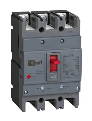Силовой авт. выкл. 3P 200A 35кА ВА-333А Dekraft 28122DEK фото 1