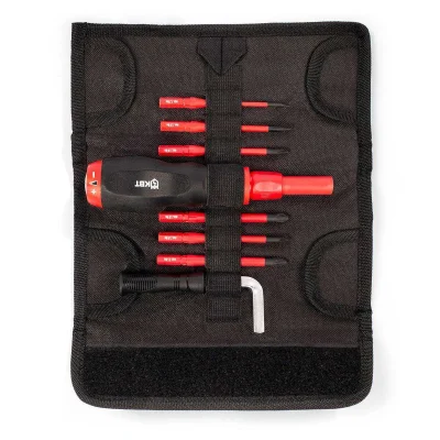 Диэлектрическая динамометрическая отвертка VDE со сменными битами SLIM, 6 шт НИО-3306 серия СЛИМ для фото 1