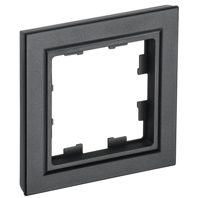 BRITE Рамка 1-мест. РУ-1-БрЧ черн. IEK BR-M12-K02 фото 1