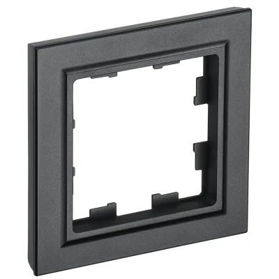 BRITE Рамка 1-мест. РУ-1-БрЧ черн. IEK BR-M12-K02 фото 1