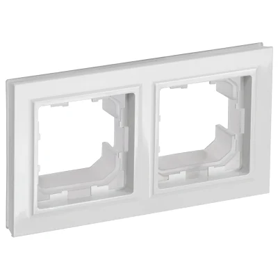 BRITE Рамка 2-мест. IP44 РУ-2-БрБ-44 бел. IEK BR-M22-44-K01 фото 1