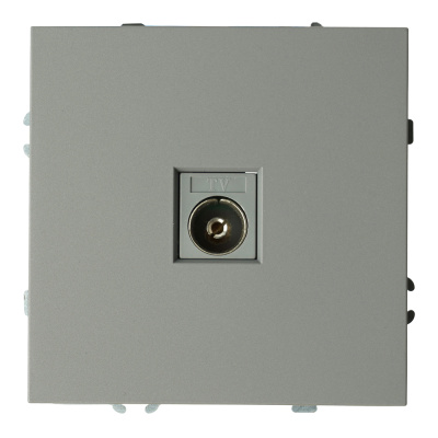 Розетка СП TV механизм (платиново-серый) soft touch Эмили RST00-5108-10 STEKKER 49953 фото 1