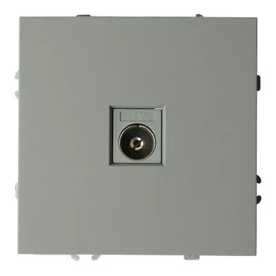 Розетка СП TV механизм (платиново-серый) soft touch Эмили RST00-5108-10 STEKKER 49953 фото 1