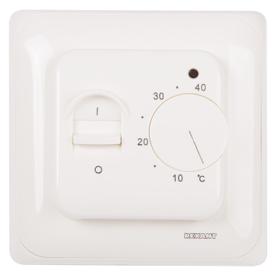 Терморегулятор механический с датчиком температуры пола R70XT 3500 Вт бежевый Rexant 51-0581 фото 1