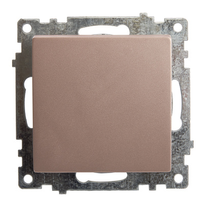 Выключатель 1-клавишный (механизм) 250В, 10А, серия Катрин, GLS10-7103-02, шампань STEKKER 39589 фото 1