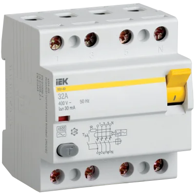 УЗО ВД1-63 4Р 40А 100мА IEK MDV10-4-040-100 фото 1