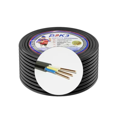 Кабель ВВГ-Пнг(А)-LS 3х1,5ok(N,PE)-0,66 (бухта 100 м) ВЭКЗ EDS003278 фото 1