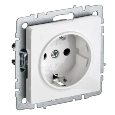 BRITE Роз. с з/к/ш 16А РС14-1-0-БрБ бел. IEK BR-R14-16-K01 фото 1