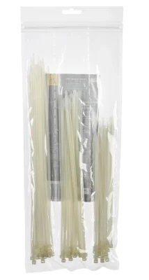 Набор хомутов 3,6х200; 3,6х250; 3,6х300 бел. (75шт/упак) IEK UNH35-N03-075 фото 1