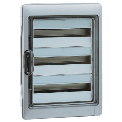 Шкаф накладной Plexo на 36 (3х12) модулей с шинами N+PE с прозрачной дверью IP65 Legrand 601983 фото 1