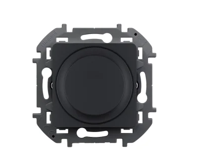 Светорегулятор поворотный без нейтрали 300Вт - INSPIRIA - антрацит Legrand 673793 фото 1